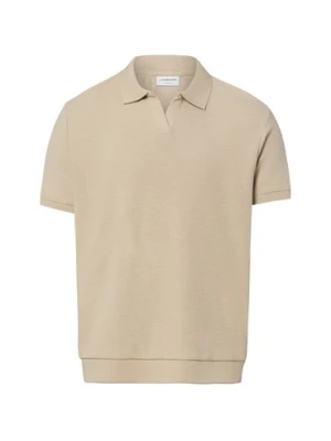 Lindbergh Męska koszulka polo Mężczyźni Bawełna beżowy,