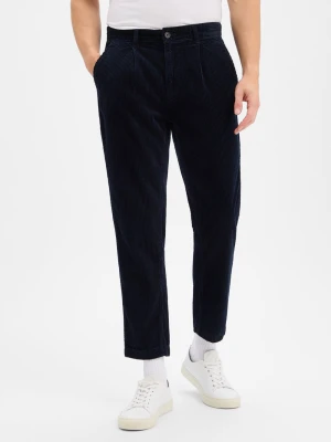 Lindbergh Męskie spodnie sztruksowe Mężczyźni Bawełna niebieski jednolity,