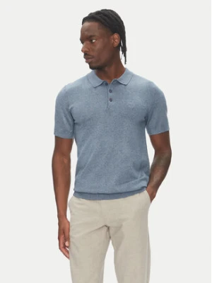 Lindbergh Polo 30-800159 Niebieski Slim Fit