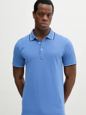 Lindbergh polo bawełniane męski kolor fioletowy gładki 30-404010
