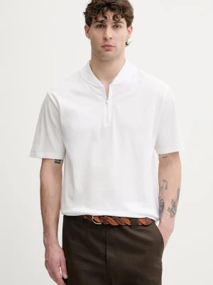 Lindbergh polo męskie bawełniane biały