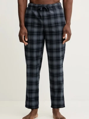 Lindbergh spodnie piżamowe bawełniane męska kolor granatowy wzorzysta 30.997527