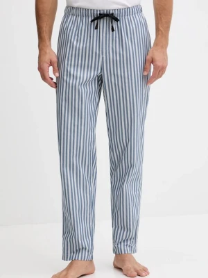 Lindbergh spodnie piżamowe bawełniane męska kolor niebieski wzorzysta 30.997529