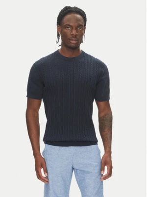 Lindbergh Sweter 30-804115 Granatowy Slim Fit