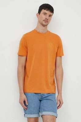 Lindbergh t-shirt bawełniany męski kolor pomarańczowy z nadrukiem