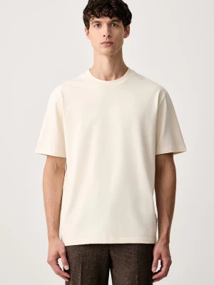 Lindbergh T-shirt męski bawełniany beżowy