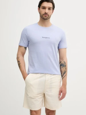 Lindbergh t-shirt męski kolor niebieski z nadrukiem 30-400245