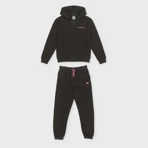 Linear Logo French Terry Zip Hoodie and Jog Set New Balance czarny