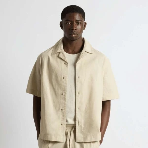 Linen Blend Short Sleeve Shirt Burocs