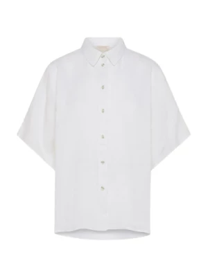 Linen Kimono Collar Half Sleeve Shirt Momoni