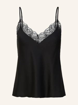 Lingadore Top Typu Spaghetti schwarz CZARNY