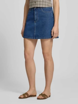 linia a spódnica jeansowa z mieszanki bawełny z dodatkiem wiskozy model 'ABBI' Pieces