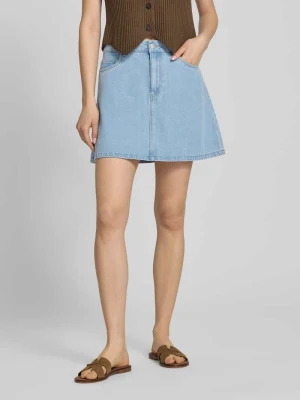 linia a spódnica jeansowa z mieszanki bawełny z dodatkiem wiskozy model 'ABBI' Pieces