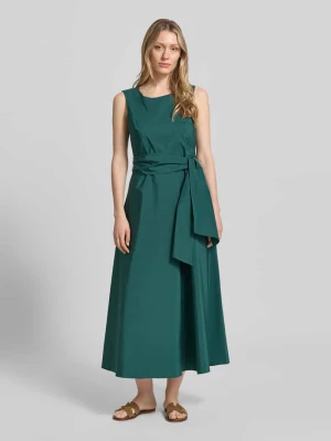 linia a sukienka wieczorowa z dodatkiem bawełny model 'GENTILE' Weekend Max Mara Ciemnoniebieski