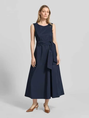 linia a sukienka wieczorowa z dodatkiem bawełny model 'GENTILE' Weekend Max Mara Ciemnozielony