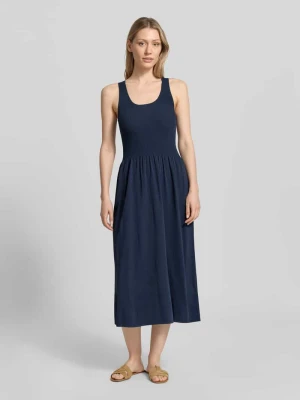linia a sukienka z dzianiny z mieszanka wiskozy model 'CALIBRI' Weekend Max Mara Ciemnoniebieski