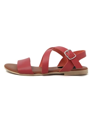 Lionellaeffe Skórzane sandały w kolorze czerwonym rozmiar: 38