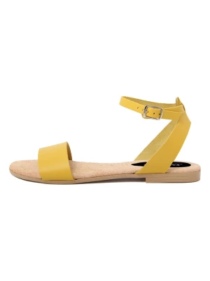 Lionellaeffe Skórzane sandały w kolorze żółtym rozmiar: 38