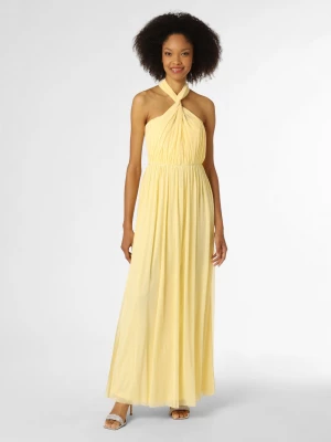 Lipsy Damska sukienka wieczorowa Kobiety Sztuczne włókno żółty jednolity,