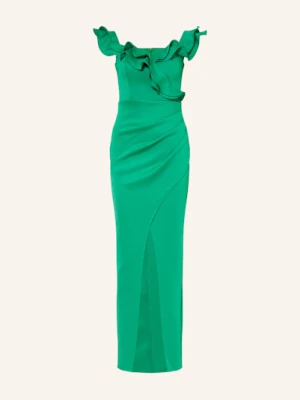 Lipsy Sukienka Wieczorowa Z Wolantami gruen