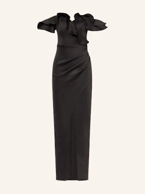 Lipsy Sukienka Wieczorowa Z Wolantami schwarz