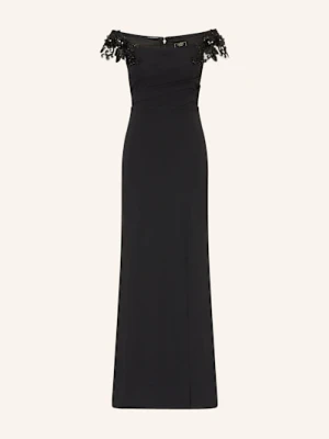 Lipsy Sukienka Wieczorowa Z Wykończeniem Koronką I Ozdobnymi Kamykami schwarz