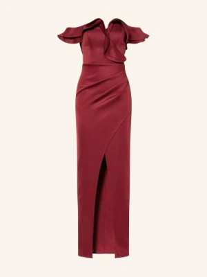 Lipsy Suknia Wieczorowa Z Falbanami rot