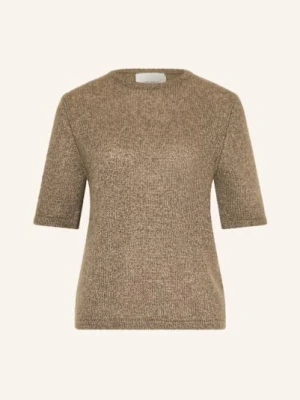 Lisa Yang Dzianinowa Koszulka Cecelia Z Kaszmiru beige