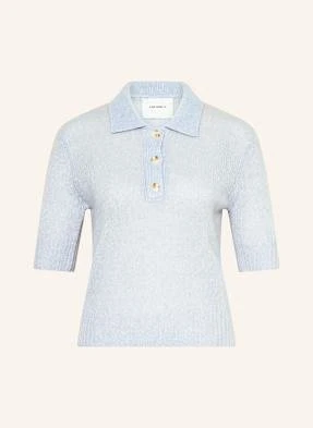 Lisa Yang Koszulka Polo Z Dzianiny Masy Z Kaszmiru blau