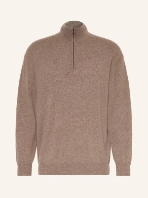 Lisa Yang Sweter Z Kaszmiru Typu Troyer Augustus beige JASNOBRĄZOWY