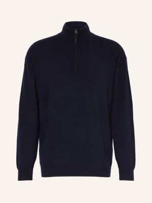 Lisa Yang Sweter Z Kaszmiru Typu Troyer Augustus blau GRANATOWY