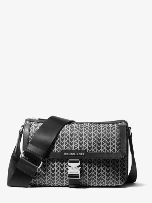 Listonoszka Eli z żakardowym logo MK2000 Michael Kors CZARNY (Czarny)