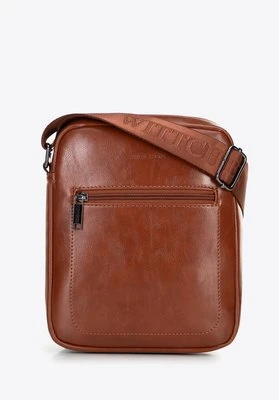 Listonoszka z imitacji skóry brązowa Wittchen