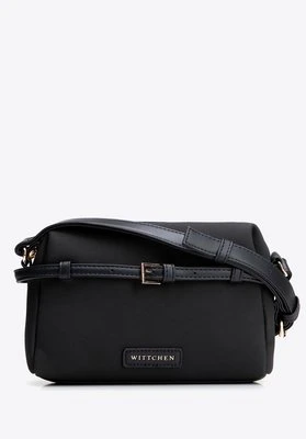 Listonoszka z imitacji skóry z dekoracyjnym paskiem czarno - złota Wittchen