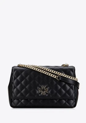 Listonoszka ze skóry naturalnej z łańcuszkiem czarna Wittchen