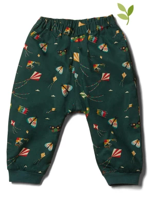 Little Green Radicals Spodnie dresowe "Midnight kites" w kolorze ciemnozielonym rozmiar: 74