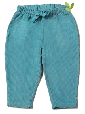 Little Green Radicals Spodnie sztruksowe w kolorze błękitnym rozmiar: 86