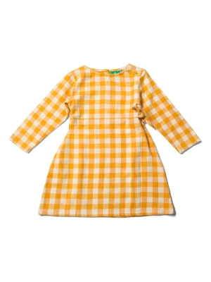 Little Green Radicals Sukienka w kolorze kremowo-żółtym rozmiar: 104