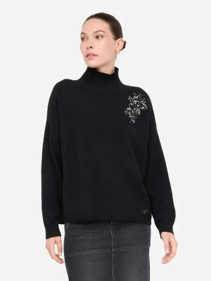 Liu Jo 100% Wool Jumper With Bejewelled Embroidery LIUJO