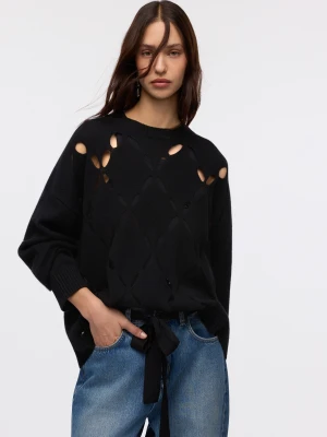 Liu Jo 100% Wool Jumper With Cut-out Detailing LIUJO