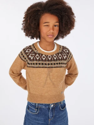 Liu Jo Alpaca-blend Jacquard Jumper beżowy