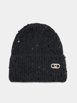 Liu Jo Angora Hat With Sequins czarny