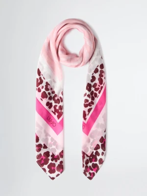 Liu Jo Animal-print Foulard różowy