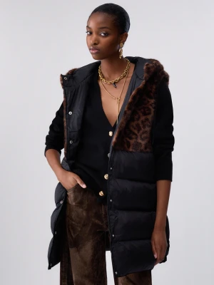 Liu Jo Animal Print Hooded Gilet