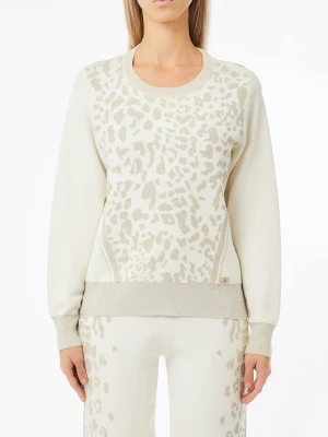 Liu Jo Animal Print Jumper biały