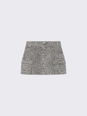 Liu Jo Mini Skirt Animal-print With Rhinestones