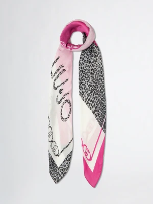 Liu Jo Animal Print Scarf różowy