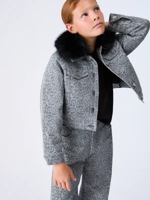 Liu Jo Animalier Jacket With Teddy Collar