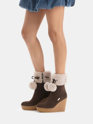 Liu Jo Ankle Boots With Wedge And Pom-pom LIUJO