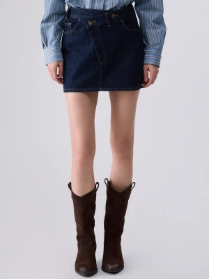 Liu Jo Asymmetric Denim Miniskirt Normal Wash